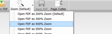 Zoom the PDF